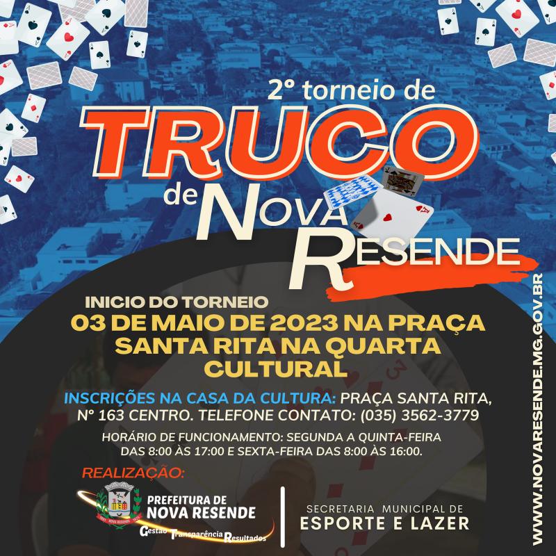 Torneio de Truco em Duplas tem nova data: 26 de novembro. Inscreva-se!